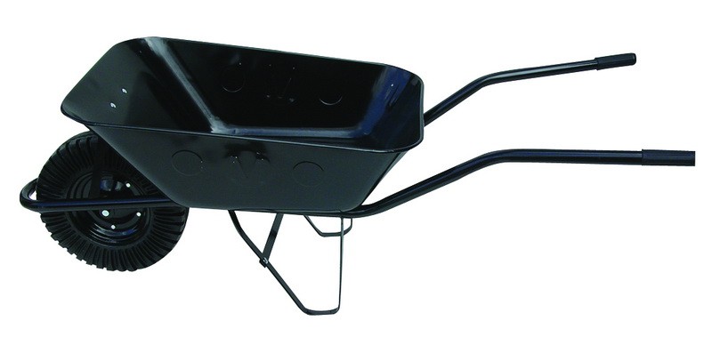 J.A.D. Tools Kolečko stavební 80 l plná pryž černá tažená 100 kg, rozložené