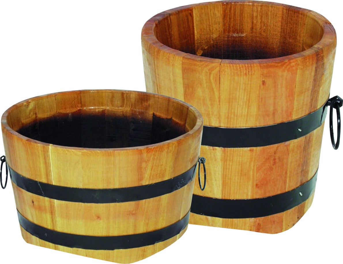 J.A.D. Tools 5950 Květináč dřevěný kulatý (dub) 25x35 cm