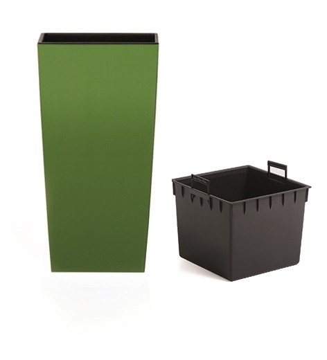 Prosperplast Květináč URBI SQUARE DURS 26,5 cm, olivový