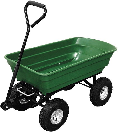 J.A.D. Tools Vozík čtyřkolový, plast. korba 75 l, vyklápěcí