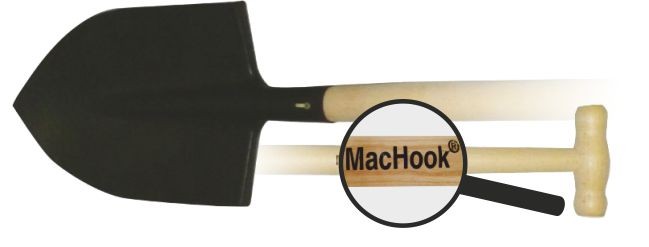 MacHook rýč špičatý s násadou "T" 90 černý