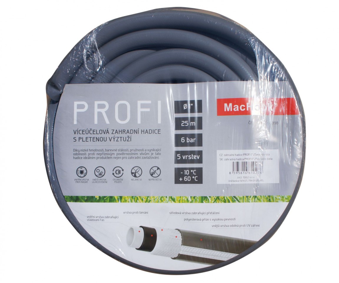 MacHook13890 PROFI 1/2" 20m zahradní hadice šedo-bílá