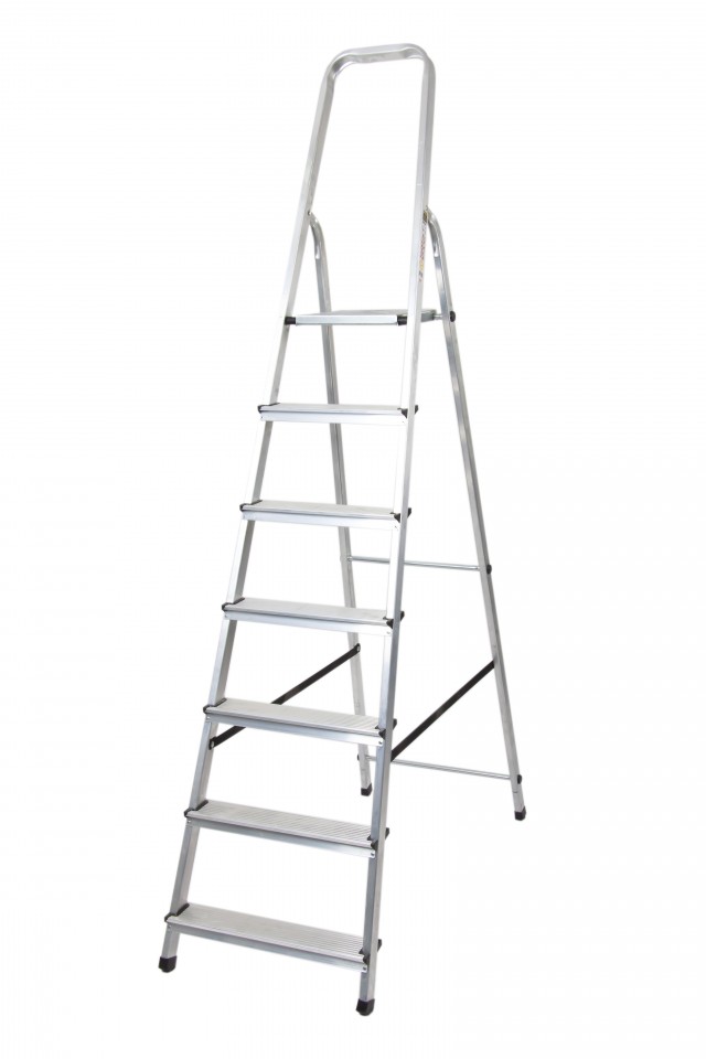 J.A.D. Tools 7353 Schůdky hliníkové 1x7 jednostranné s madlem