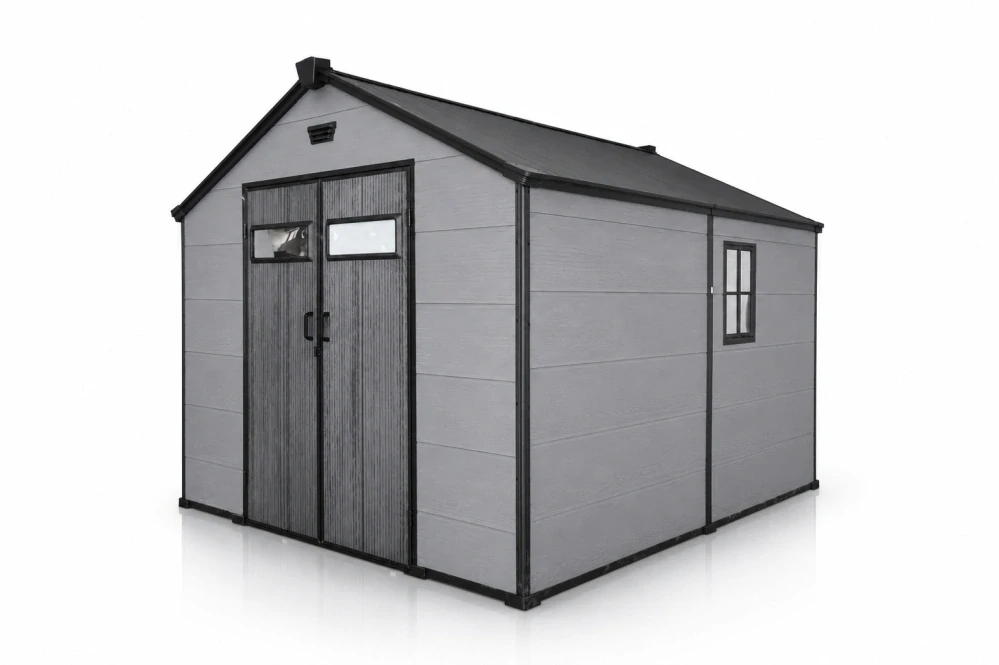 Garlist ZDP-04 Zahradní plastový domek 245 × 306 cm (7,5 m²) šedý
