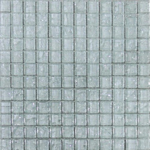 Maxwhite ASBH40 Mozaika skleněná bílá s efektem popraskaného skla 29,7x29,7cm sklo