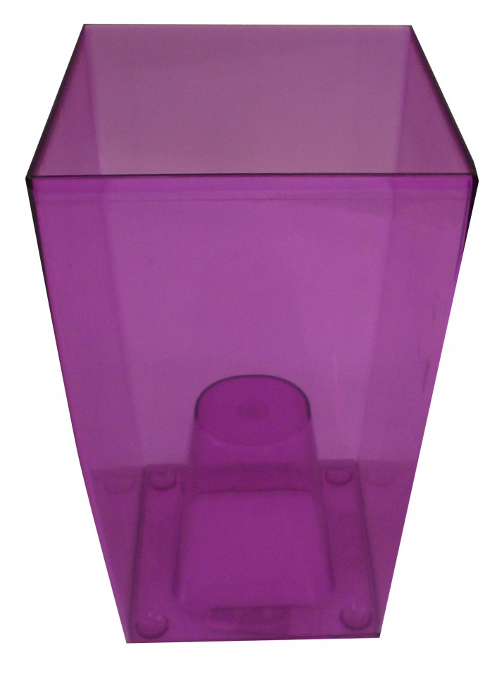 Prosperplast obal na květináč hranatý, DUW 120P, fialový, rozměr 120x120x200 mm