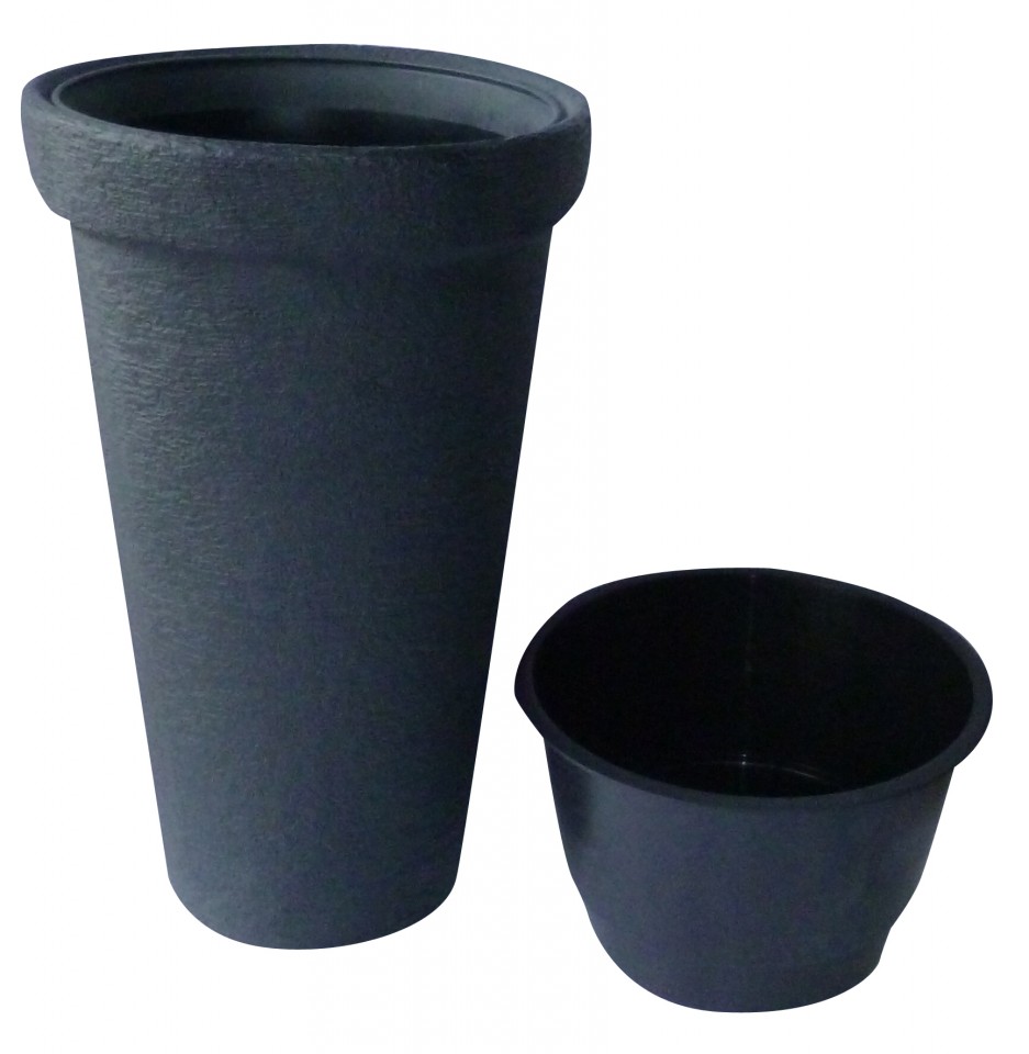 Prosperplast CLASSIC TOWER květináč 30 cm, antracit