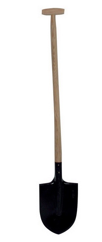 MacHook Rýč špičatý s násadou "T" 90 cm, kladívkový lak