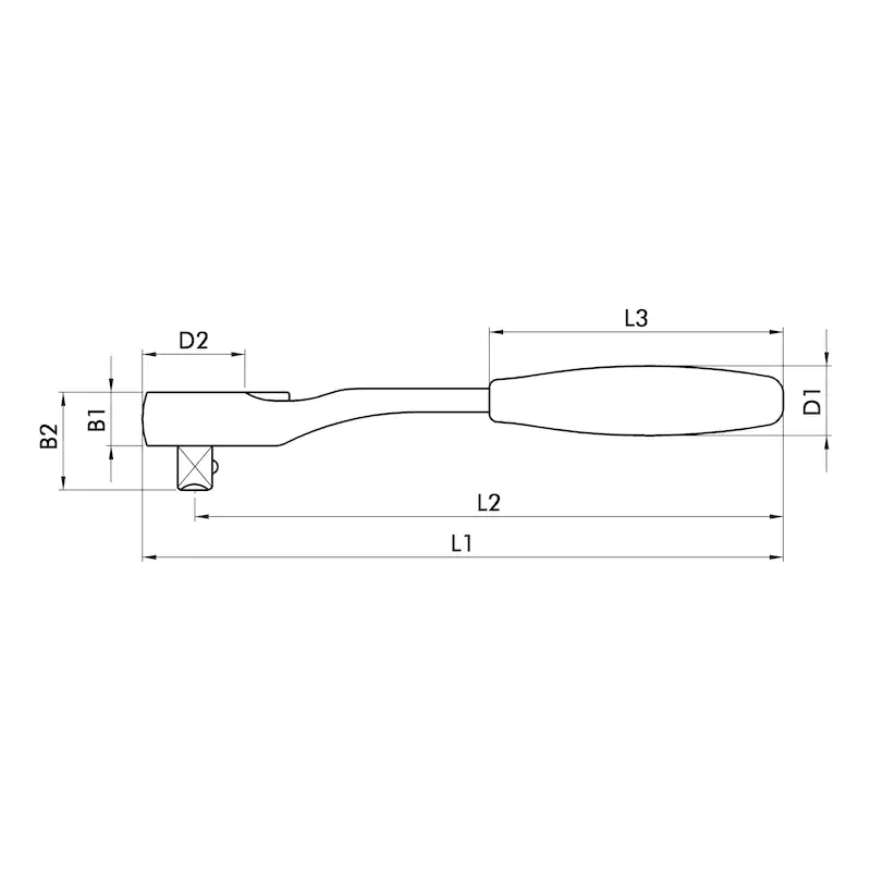 WURTH RÁČNA 1/4" přestavení pákou
