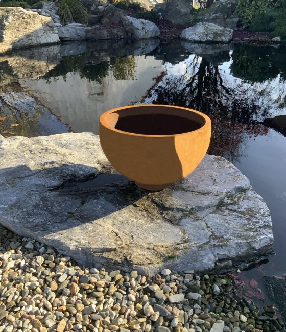 Max Cortenový květináč tvar mísy 50 x 50cm