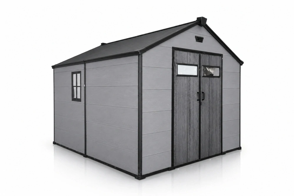 Garlist ZDP-04 Zahradní plastový domek 245 × 306 cm (7,5 m²) šedý