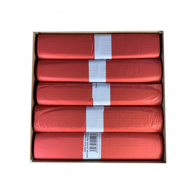 Maxpack Pytle na odpad červené 120L - 70 x 110 cm - 25ks (40mic)