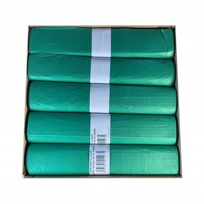 Maxpack Pytle na odpad zelené 120L - 70 x 110 cm - 25ks (40mic)