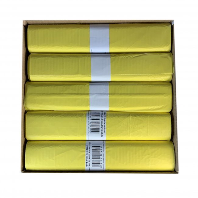 Maxpack Pytle na odpad žluté 120L - 70 x 110 cm - 25ks (40mic)