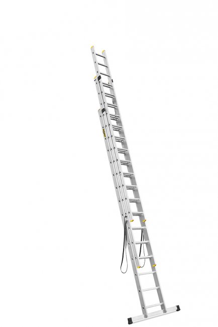 Žebřík DW3-15PRO 3x15 hliníkový, 3-dílný, výsuvný