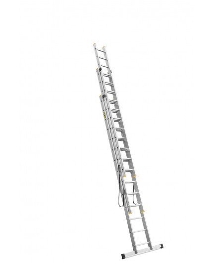 Drabest Žebřík DW3-13PRO 3x13 hliníkový, 3-dílný, výsuvný