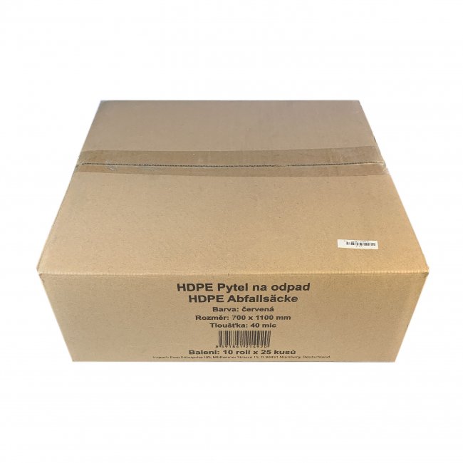 Maxpack Pytle na odpad červené 120L - 70 x 110 cm - 25ks (40mic)