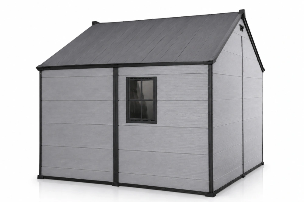Garlist ZDP-04 Zahradní plastový domek 245 × 306 cm (7,5 m²) šedý