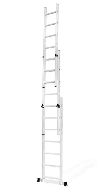 Garlist GST Profi Žebřík hliníkový třídílný, 3x7 příček