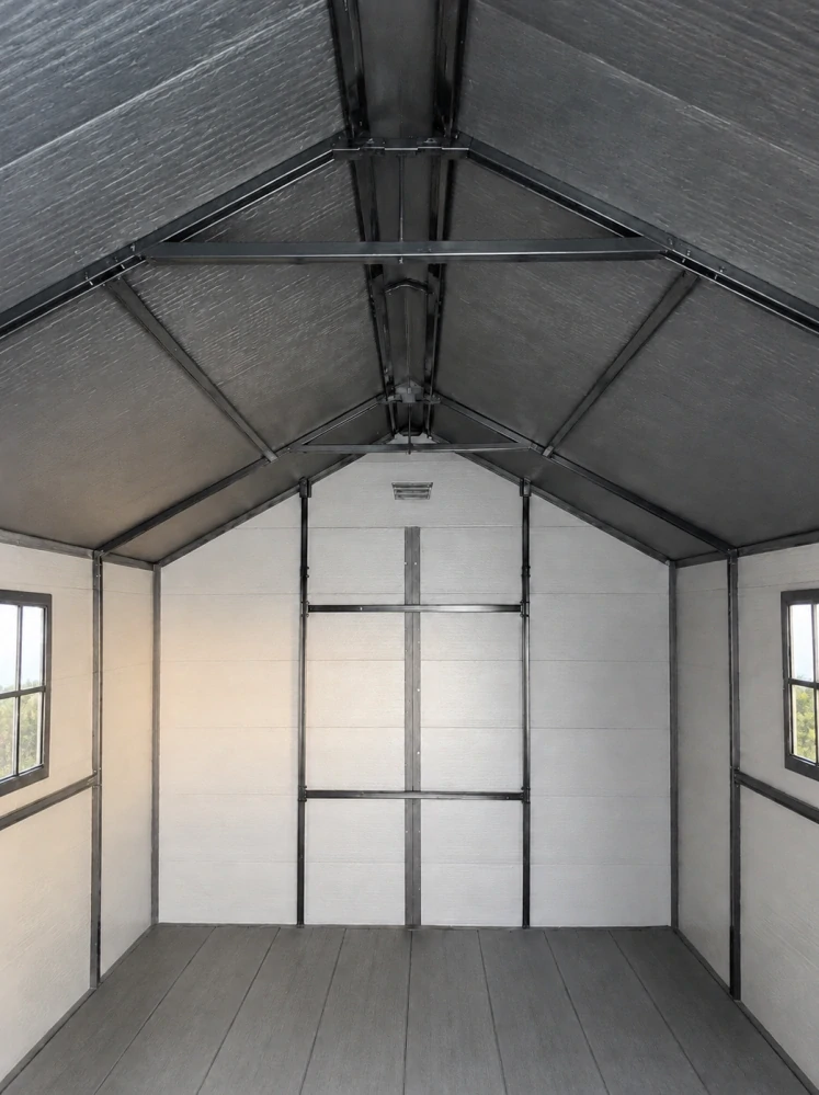 Garlist ZDP-04 Zahradní plastový domek 245 × 306 cm (7,5 m²) šedý