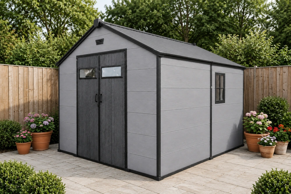 Garlist ZDP-03 Zahradní plastový domek 245 × 245 cm (6 m²) šedý