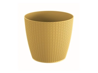 PROSPERPLAST Květináč WHEATY hořčice 25,8cm