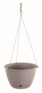 PROSPERPLAST Květináč závěsný SPLOFY ROUND WS mocca 23cm