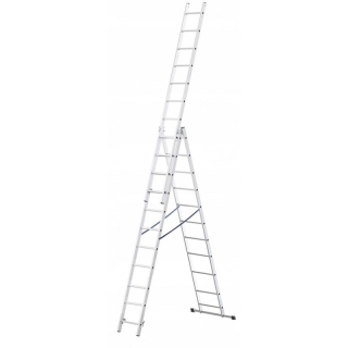 Garlist GST Profi Žebřík hliníkový třídílný, 3x11 příček